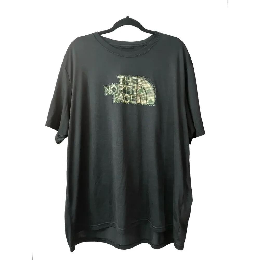 The North Face Men's Black Camo Logo Short Sleeve Soft Knit T-Shirt Size XXL